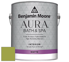 Benjamin Moore Aura 532 Bath & Spa Waterborne Interior Paint Matte Finish краска цвет NCS S 2060-G50Y 