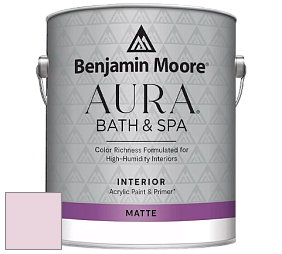 Benjamin Moore Aura 532 Bath & Spa Waterborne Interior Paint Matte Finish краска цвет 1367 Primrose Petals