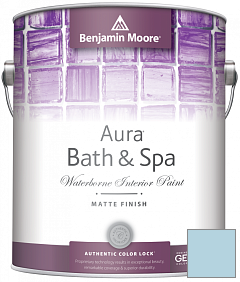 Краска Benjamin Moore Aura Bath & Spa Interior Paint Matte Finish (532) цвет 2062-60 Blue Hydrangea