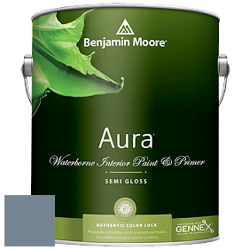 Benjamin Moore Aura 528 Waterborne Interior Semi-gloss Finish краска цвет 1629 Bachelor Blue