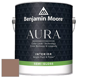 Benjamin Moore Aura 528 Waterborne Interior Semi-gloss Finish краска цвет 1235 Fox Hollow Brown