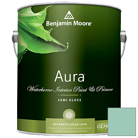 Краска Aura Waterborne Interior Semi-gloss Finish (528) цвет 620 Key Largo Green