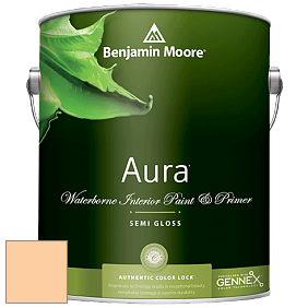 Benjamin Moore Aura 528 Waterborne Interior Semi-gloss Finish краска цвет 2016-50 Melon Popsicle