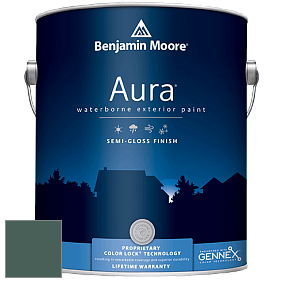 Benjamin Moore Aura 632 Waterborne Exterior Semi-Gloss Finish краска цвет 644 Garden Cucumber