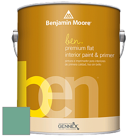 Benjamin Moore Ben W625 Premium Interior Latex Flat краска цвет 2040-40 Summer Basket Green