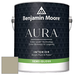 Benjamin Moore Aura 528 Waterborne Interior Semi-gloss Finish краска цвет 1502 Cheyenne Green