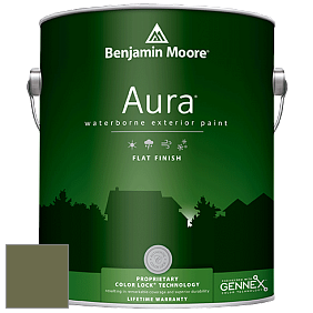 Benjamin Moore Aura 629 Waterborne Exterior Flat Finish краска цвет 2144-10 Guacamole