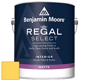 Benjamin Moore 548 IRegal Select Interior Paint - Matte краска цвет 2021-40 Yellow Highlighter
