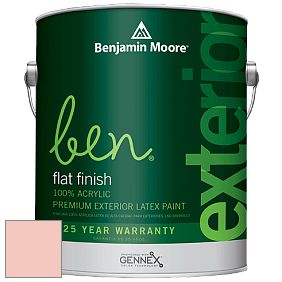 Benjamin Moore Ben 541 Waterborne Exterior Flat Finish краска цвет 009 Blushing Brilliance