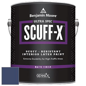 Benjamin Moore 484 Ultra Spec SCUFF-X Interior Matte Finish краска цвет 2065-10 Admiral Blue