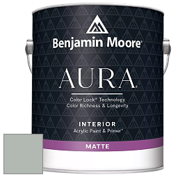 Benjamin Moore Aura 522 Interior Paint - Matte краска цвет 1571 Imperial Gray