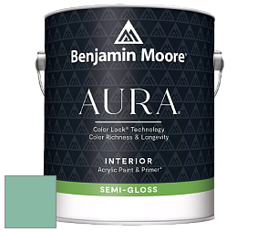 Benjamin Moore Aura 528 Waterborne Interior Semi-gloss Finish краска цвет 621 Eucalyptus
