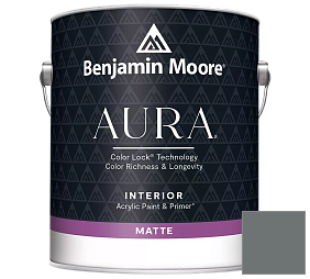 Краска Benjamin Moore Aura Interior Paint - Matte (522) цвет 1595 Rocky Coast
