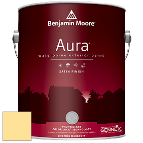 Benjamin Moore Aura 631 Waterborne Exterior Satin Finish краска цвет 2021-50 Yellow Lotus