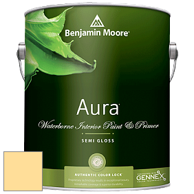 Benjamin Moore Aura 528 Waterborne Interior Semi-gloss Finish краска цвет 2019-50 Lemon Drops