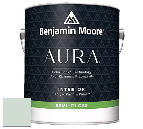 Benjamin Moore Aura 528 Waterborne Interior Semi-gloss Finish краска цвет 449 Serene Breeze
