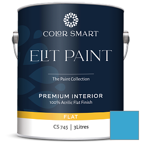 Краска COLOR SMART CS 745 ELIT PAINT глубокоматовая моющаяся краска цвет 790 Bayberry Blue