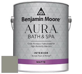 Benjamin Moore Aura 532 Bath & Spa Waterborne Interior Paint Matte Finish краска цвет RAL 7030 