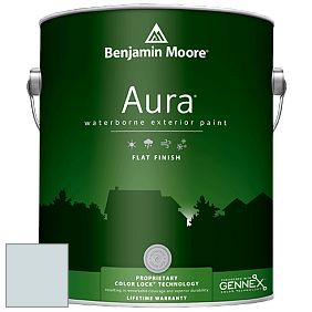 Benjamin Moore Aura 629 Waterborne Exterior Flat Finish краска цвет 2135-60 Summer Shower