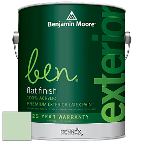 Benjamin Moore Ben 541 Waterborne Exterior Flat Finish краска цвет 562 Cucumber Salad
