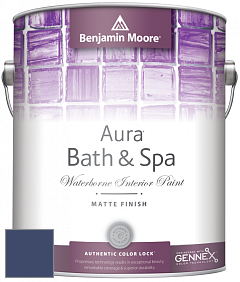 Benjamin Moore Aura 532 Bath & Spa Waterborne Interior Paint Matte Finish краска цвет 2065-10 Admiral Blue