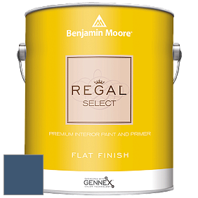 Benjamin Moore 547 Regal Select Waterborne Interior Flat Finish краска цвет 2063-20 Downpour Blue