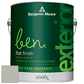 Benjamin Moore Ben 541 Waterborne Exterior Flat Finish краска цвет 2140-50 Gray Horse