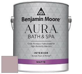 Benjamin Moore Aura 532 Bath & Spa Waterborne Interior Paint Matte Finish краска цвет 1250 Magic Potion