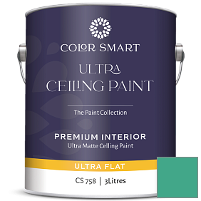 Краска COLOR SMART CS 758 ULTRA CEILING PAINT ультраматовая краска цвет 607 Albuquerque Teal