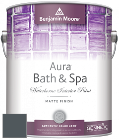 Benjamin Moore Aura 532 Bath & Spa Waterborne Interior Paint Matte Finish краска цвет 2131-30 Lead Gray