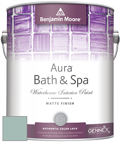 Benjamin Moore Aura 532 Bath & Spa Waterborne Interior Paint Matte Finish краска цвет 689 Rhine River