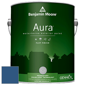 Benjamin Moore Aura 629 Waterborne Exterior Flat Finish краска цвет 2064-20 Patriot Blue