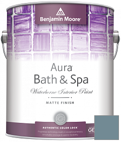 Краска Benjamin Moore Aura Bath & Spa Interior Paint Matte Finish (532) цвет 1644 Blue Dusk