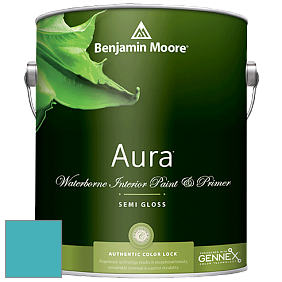 Benjamin Moore Aura 528 Waterborne Interior Semi-gloss Finish краска цвет 760 Baltimore Sky