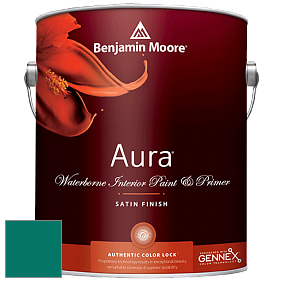 Benjamin Moore Aura 526 Waterborne Interior Satin Finish покрытие цвет 2048-20 Juniper