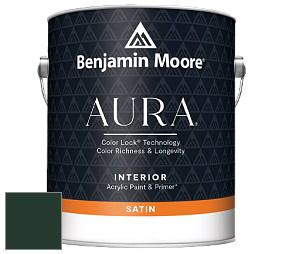 Benjamin Moore Aura 526 Waterborne Interior Satin Finish покрытие цвет RAL 6009 