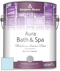 Benjamin Moore Aura 532 Bath & Spa Waterborne Interior Paint Matte Finish краска цвет 2066-70 Light Blue