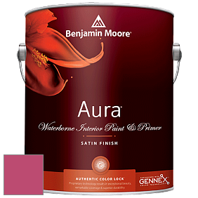 Benjamin Moore Aura 526 Waterborne Interior Satin Finish покрытие цвет 2086-30 Rosy Blush