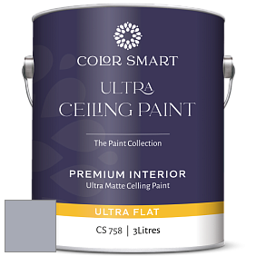 COLOR SMART CS 758 ULTRA CEILING PAINT ультраматовая краска цвет 2118-50 Excalibur Gray