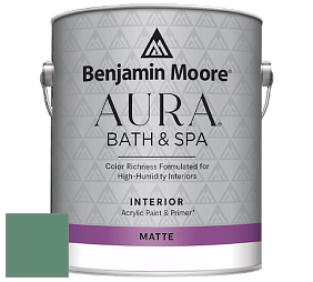 Benjamin Moore Aura 532 Bath & Spa Waterborne Interior Paint Matte Finish краска цвет NCS S 4030-G 