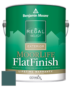 Benjamin Moore W105 Regal Select Exterior Paint-MoorLife Flat Finish краска цвет 2053-20 Dark Teal