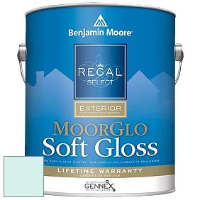 Benjamin Moore W096 Regal Select Exterior Paint-Moor GloSoft Gloss Finish краска цвет 2048-70 Barely Teal
