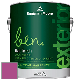 Benjamin Moore Ben 541 Waterborne Exterior Flat Finish краска цвет 2077-30 Hot Lips