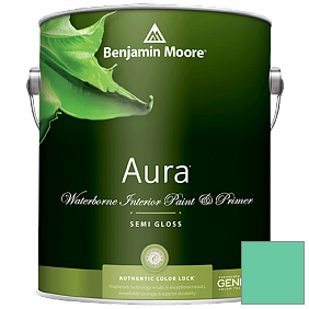 Краска Aura Waterborne Interior Semi-gloss Finish (528) цвет 2039-40 Teal Blast