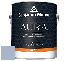 Benjamin Moore Aura 526 Waterborne Interior Satin Finish покрытие цвет 1424 Blue Viola