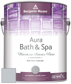 Benjamin Moore Aura 532 Bath & Spa Waterborne Interior Paint Matte Finish краска цвет 2120-60 White Water