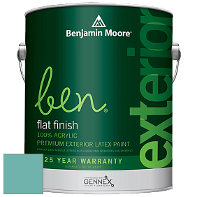 Benjamin Moore Ben 541 Waterborne Exterior Flat Finish краска цвет 670 Gulf Stream