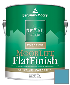 Краска Regal Select Exterior Paint-MoorLife Flat Finish (W105) цвет 2058-40 Cool Blue