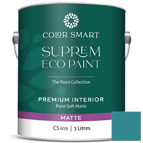 Краска COLOR SMART CS 619 SUPREM ECO PAINT матовая краска цвет 755 Salzburg Blue