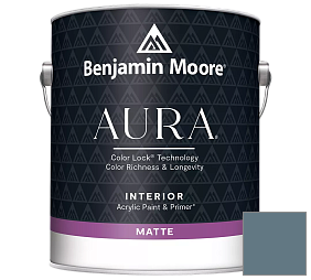 Краска Benjamin Moore Aura Interior Paint - Matte (522) цвет 1645 Thousand Oceans